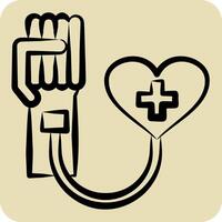 ícone sangue doação. relacionado para sangue doação símbolo. mão desenhado estilo. simples Projeto editável. simples ilustração vetor