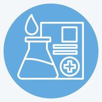 ícone dados Ciência. relacionado para sangue doação símbolo. azul olhos estilo. simples Projeto editável. simples ilustração vetor