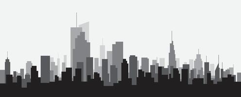 skyline da cidade moderna em fundo branco. vetor