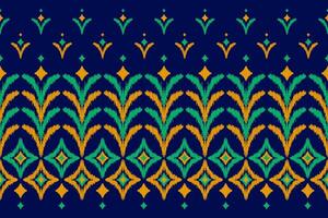 arte ikat étnica abstrata. padrão sem emenda em tribal. impressão de ornamento geométrico asteca. vetor