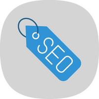 seo tag plano curva ícone vetor