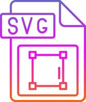 SVG Arquivo formato linha gradiente ícone vetor