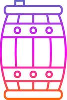 ícone de gradiente de linha de barril vetor