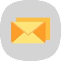 o email plano curva ícone vetor