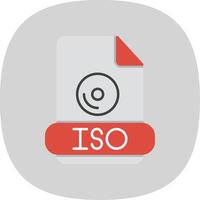 iso plano curva ícone vetor