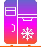 ícone de gradiente de glifo de geladeira vetor