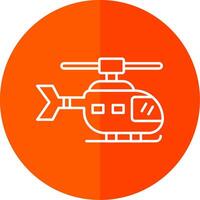 helicóptero linha vermelho círculo ícone vetor