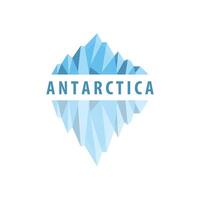 antártico frio montanha iceberg logotipo projeto, simples vetor modelo símbolo ilustração