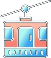 ícone de vetor de cabine de teleférico