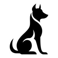 ai gerado simples cachorro logotipo. vetor ilustração