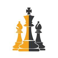 ai gerado simples xadrez logotipo. vetor ilustração
