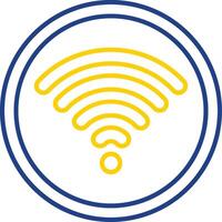 Wi-fi linha dois cor ícone vetor