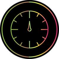 relógio linha gradiente vencimento cor ícone vetor
