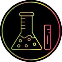 química linha gradiente vencimento cor ícone vetor