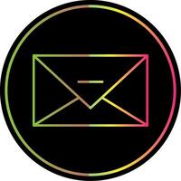 o email linha gradiente vencimento cor ícone vetor