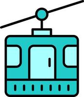 ícone de vetor de cabine de teleférico