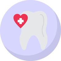 oral saúde plano bolha ícone vetor