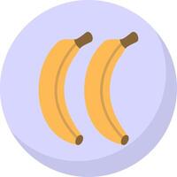 bananas plano bolha ícone vetor