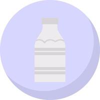 leite garrafa plano bolha ícone vetor