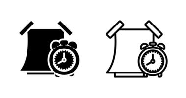 pegajoso Nota com alarme relógio vetor ícone