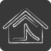 ícone acampamento barraca. relacionado para Quênia símbolo. giz estilo. simples Projeto editável. simples ilustração vetor