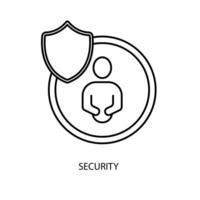 segurança conceito linha ícone. simples elemento ilustração. segurança conceito esboço símbolo Projeto. vetor