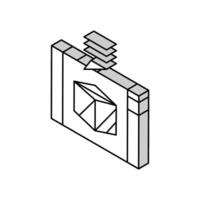 térmico análise materiais Engenharia isométrico ícone vetor ilustração