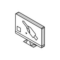 ferramenta Projeto mecânico engenheiro isométrico ícone vetor ilustração
