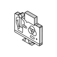 Projeto consulta interior isométrico ícone vetor ilustração