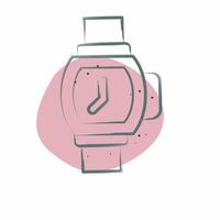ícone relógio de pulso. relacionado para joalheria símbolo. cor local estilo. simples Projeto editável. simples ilustração vetor