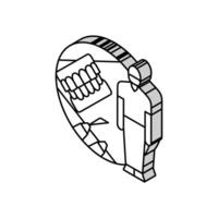 dental técnico mofo isométrico ícone vetor ilustração