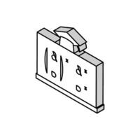 matemática classe primário escola isométrico ícone vetor ilustração