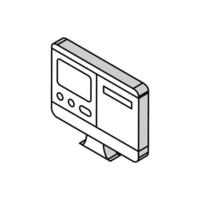 eletrônico conectados cartão isométrico ícone vetor ilustração