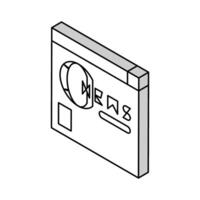Internet rede página notícia isométrico ícone vetor ilustração