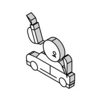 reenchimento carro com hidrogênio isométrico ícone vetor ilustração