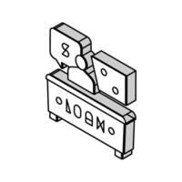 banco consultor empréstimo isométrico ícone vetor ilustração