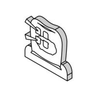 instalação dente suspensórios isométrico ícone vetor ilustração