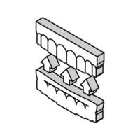 prato para dente isométrico ícone vetor ilustração