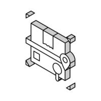 digitalização e pesquisando caixa isométrico ícone vetor ilustração