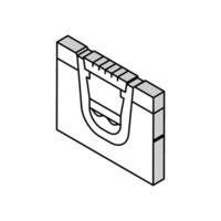 construção do drenagem sistema isométrico ícone vetor ilustração