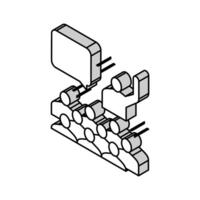 membro fórum respondendo em questão isométrico ícone vetor ilustração