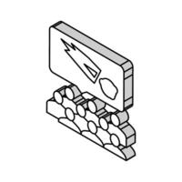 cometa planetário discussão isométrico ícone vetor ilustração