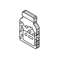 vitaminas homeopatia garrafa isométrico ícone vetor ilustração