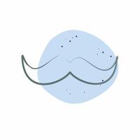 ícone bigode. relacionado para moda símbolo. cor local estilo. simples Projeto editável. simples ilustração vetor