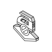 Faz não ferro tecidos propriedades isométrico ícone vetor ilustração