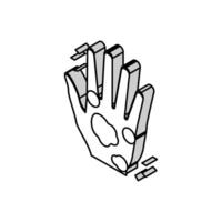 mão eczema isométrico ícone vetor ilustração
