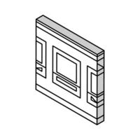 janelas inferior iluminação isométrico ícone vetor ilustração