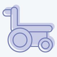 ícone cadeira de rodas. relacionado para médico símbolo. dois tom estilo. simples Projeto editável. simples ilustração vetor