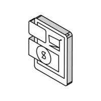 Forma de pagamento opção isométrico ícone vetor ilustração