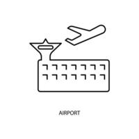 aeroporto conceito linha ícone. simples elemento ilustração. aeroporto conceito esboço símbolo Projeto. vetor